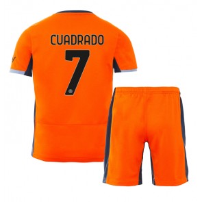 Inter Milan Juan Cuadrado #7 Koszulka Trzecich Dziecięca 2023-24 Krótki Rękaw (+ Krótkie spodenki)